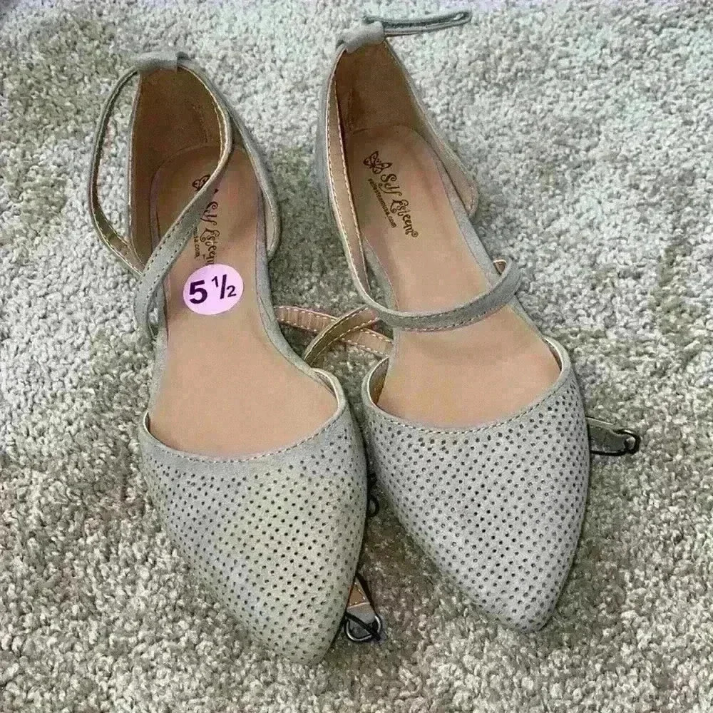 Tan Pointed Toe Flats
